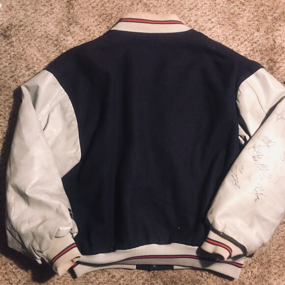 Vintage 1998 Autographed Blue Cleveland Indians Varsity Jacket-Game Worn - Picture 7 of 8